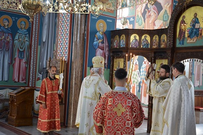 СВЕТА АРХИЈЕРЕЈСКА ЛИТУРГИЈА У ХРАМУ СВЕТОГ САВЕ НА АЕРОДРОМУ