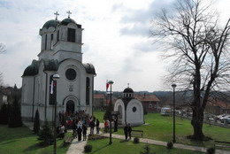 ЛИТУРГИЈА У ХРАМУ СВЕТОГ АПОСТОЛА И ЈЕВАНЂЕЛИСТЕ МАРКА У ВЕЛИКИМ ЦРЉЕНИМА